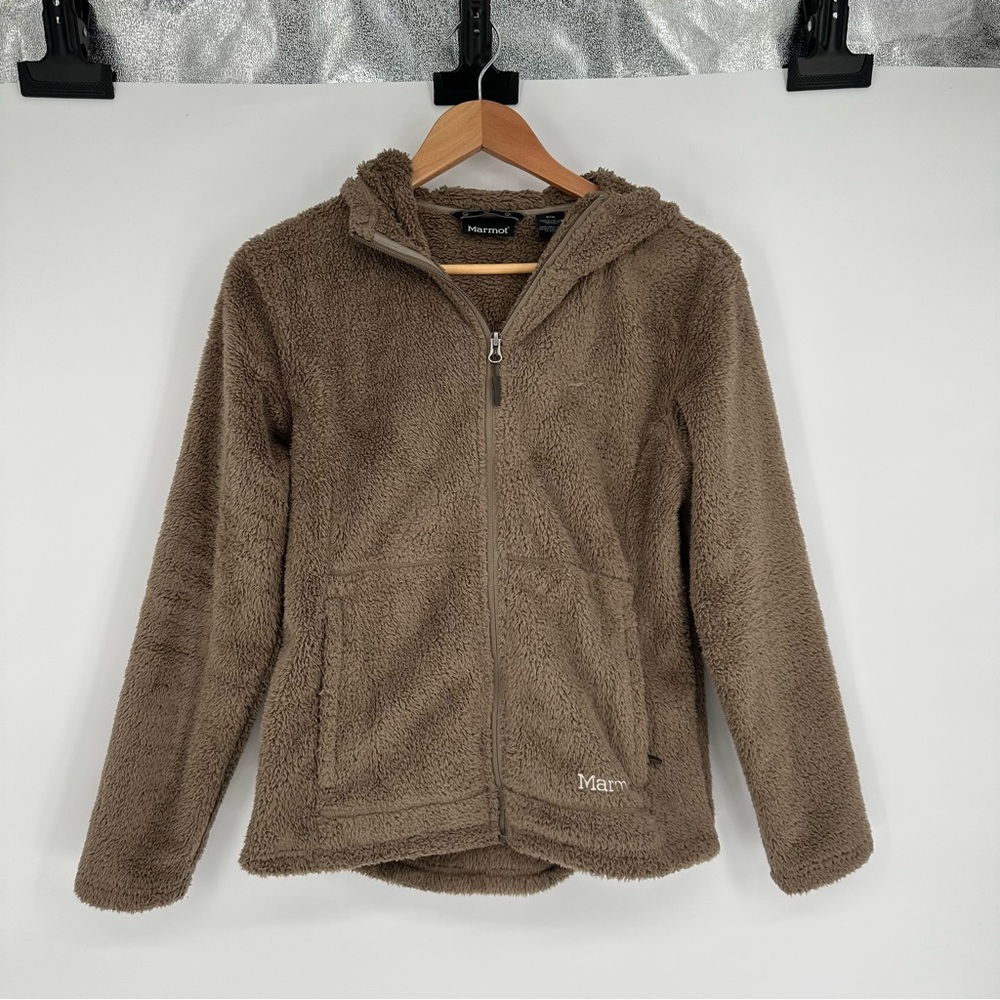 Marmot Brown Fleece Full Zip Jacket Medium